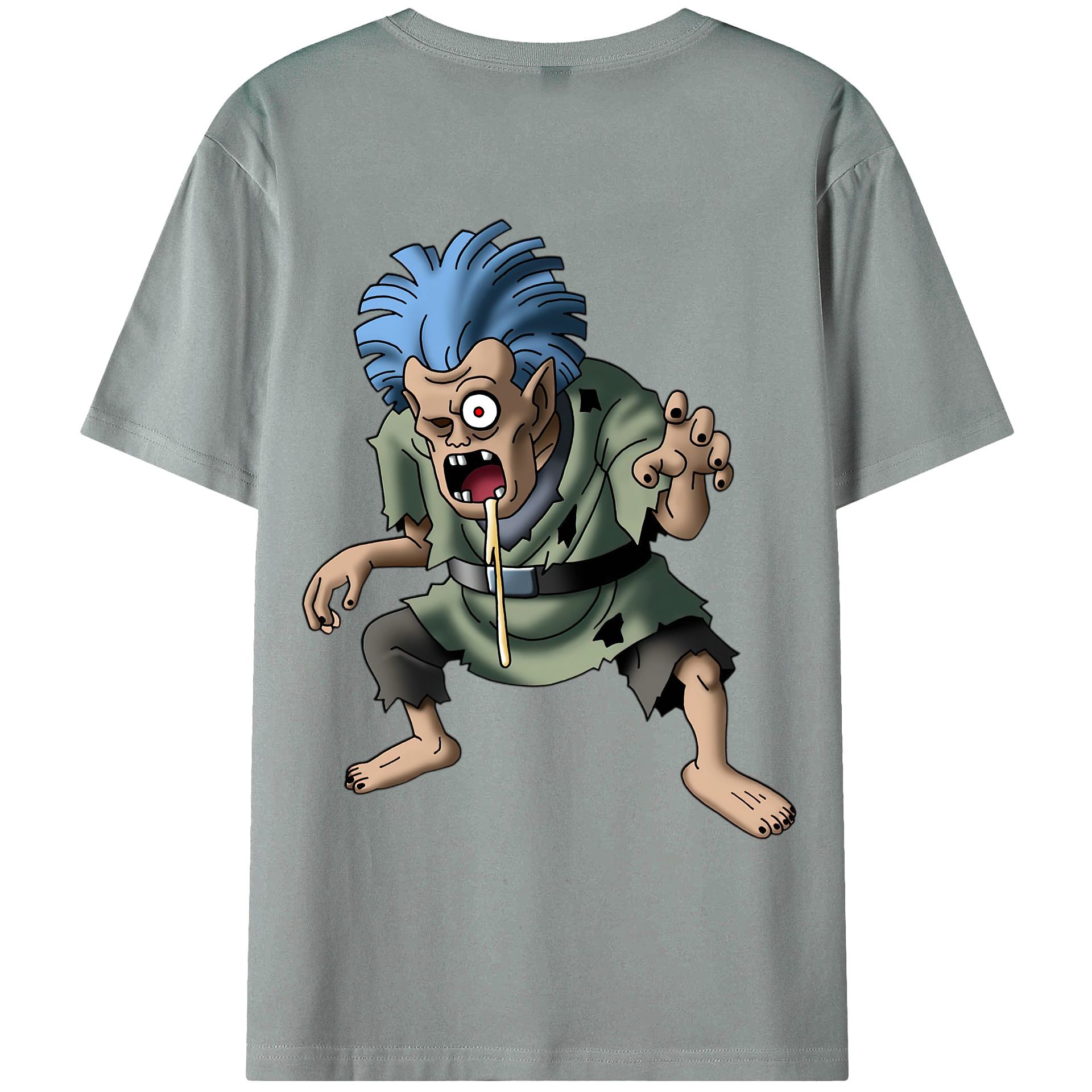 （画像用） ドラゴンクエスト Doragon Kuesuto Dragon Quest 綿100％ メンズ半袖Tシャツ（バックプリント） 通気性
